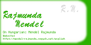 rajmunda mendel business card